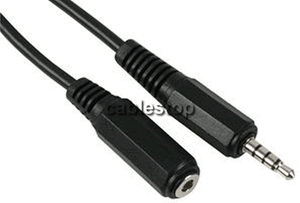 3.5mm Jack 4 POLE Audio Video Mic Stereo EXTENSION Cable 1m 2m 3m Lead