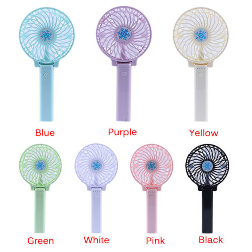 Rechargeable USB Fan Air Cooler Mini Operated Hand Held Protable No Battery BP