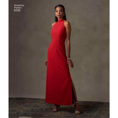 Simplicity Sewing Pattern 8330 Misses Dress with Skirt and Back Variations