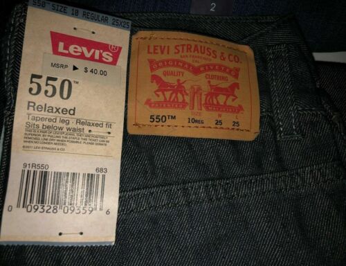 Size 10 Black Details about   Levi's Boys' 550 Relaxed Fit Jeans 