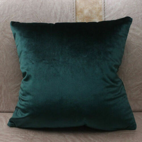 Solid Luxury Velvet Pillow Case Soft Decorative Car Sofa Cushion Cover Gift 