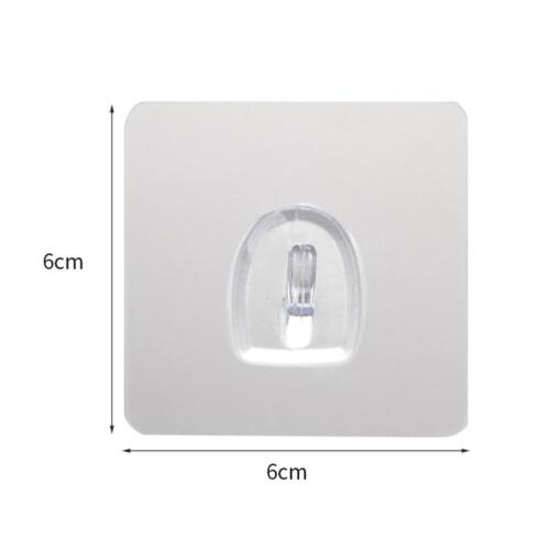 Anti-skid Hooks Strong Sticky Transparent Traceless Wall Hanging Bathroom 2/10x 