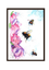 Artcard Bees and Foxgloves Watercolour Print Original art Frammed Picture
