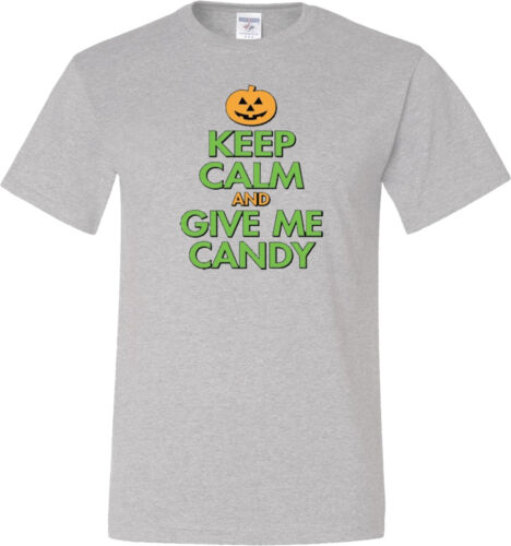 Mens Halloween Keep Calm Give Me Candy Tall T-Shirt