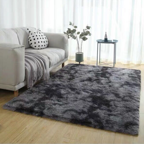 Washable Soft Anti-Skid Shaggy Big Rug Faux Fur Carpet Fluffy Soft Floor Mats UK 