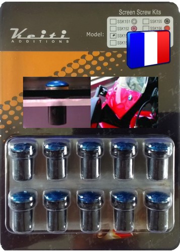 KIT BULLE 10 BOULONS BLEU G650 X CHALLENGE HP2 MEGAMOTO