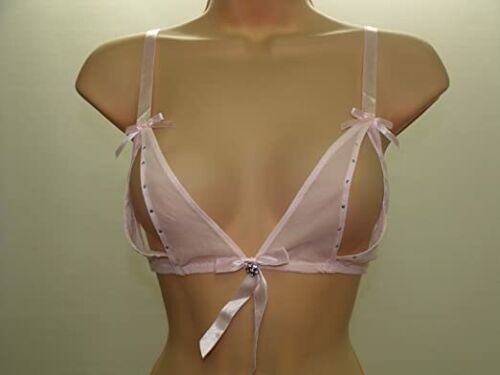 Details about   SEXY NEW EX ANN SUMMERS SHEER PINK PIPA DIAMANTE PEEP BRA ~ Sz M 12 14 FETISH 