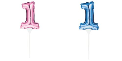 1st Birthday Cake Topper 1st Birthday Balloon Party Blue Pink Cake Decoration