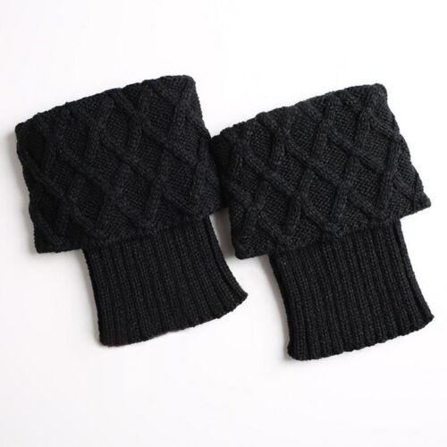 Womens Crochet Knitted Sock Leg Warmers Lady Cuff Toppers Boot Socks Winter Warm 