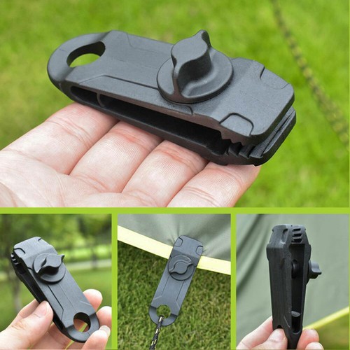 DE 10x Vorzeltteppich Zelt Clips klammer Kunststoff Camping Clip Tie Outdoor 02