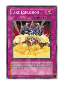 Mint Near Mint Condition YUGIOH Card Fake Explosion
