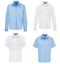 UK School Blouse Girls Shirt White Pale Blue Long Short Sleeve Ages 2 to Adults