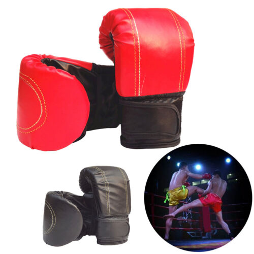 MMA Boxing Muay Thai Sandbag Fight Combat Training Fist Gloves Faux Leather Sanw