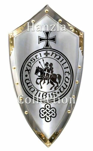 Medieval Knight Armor Templar Shield Steel Handcrafted Reenactment Armour SCA 