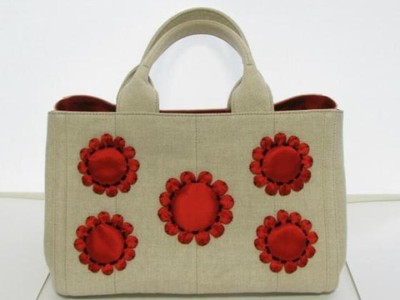 prada limited edition canvas tote bag  