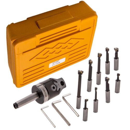 MT2-M10 F1-12 50mm Boring Head 9x 12mm Boring Bar CNC Milling tools Kit Set 
