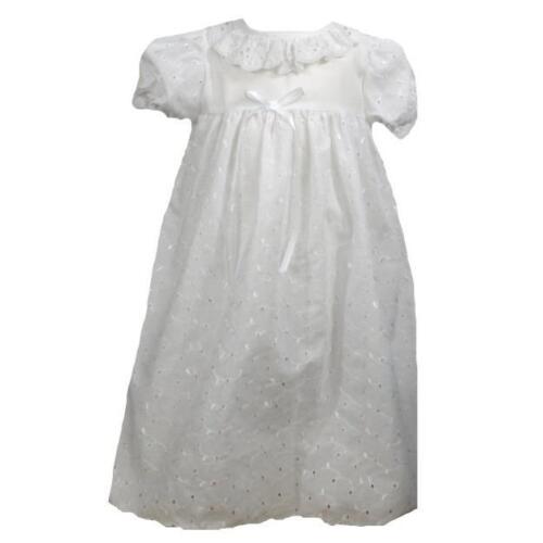 your choice 9 or 12 months Eyelit Christening Gown by Petit Ami Size 6