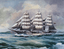 Art on Canvas The Kingdom of Denmark Full-Rigged Three Masted Ship DANMARK