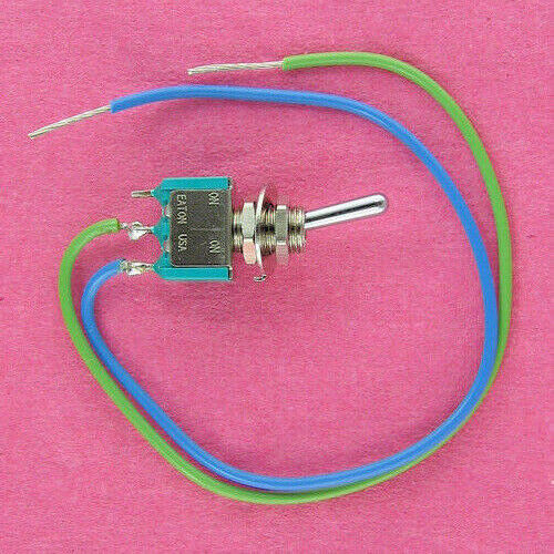 SPST Mini Toggle Power Switch Wires Attached Easy Hook-Up 12V DC 14VDC Volt NEW 