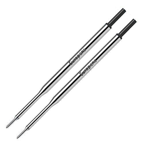 Medium BLACK PaperMate Compatible Ballpoint Pen Refills TWIN PACK-New