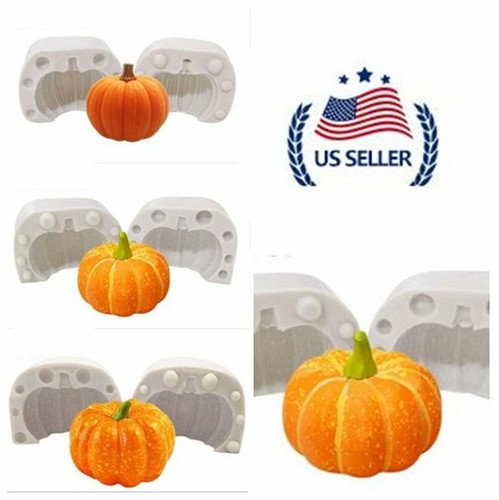 DIY Pumpkin Silicone Fondant Sugar Candy Cake Decor Mold Chocolate Baking Mould