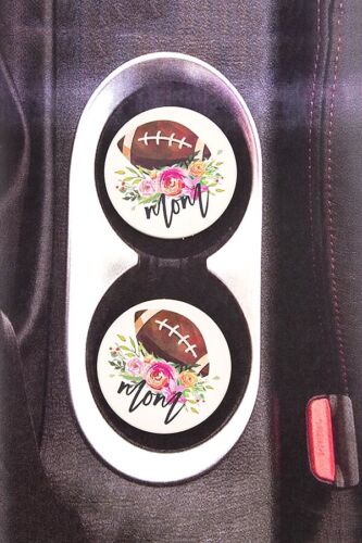 Details about   Football Mom Ceramic Car Coasters Set of 2 NEW 