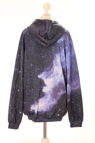 T-546 Galaxy Universum Sky Stars lila Goth Lolita Pullover Kapuzen-Sweatshirt