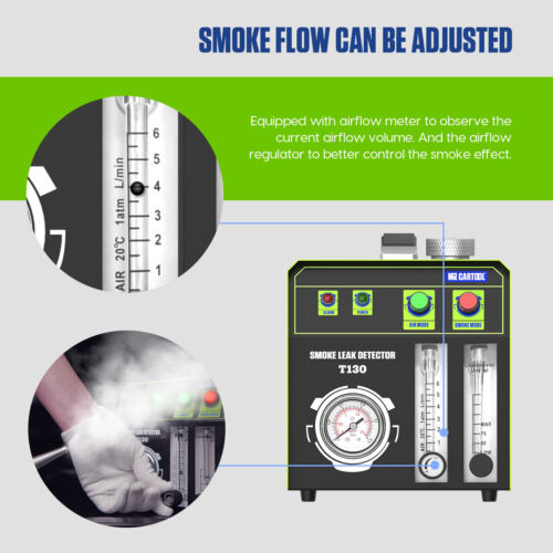 EVAP Smoke Leak Diagnostic Machine Car Fuel Pipe Vacuum Detector Tester T130 
