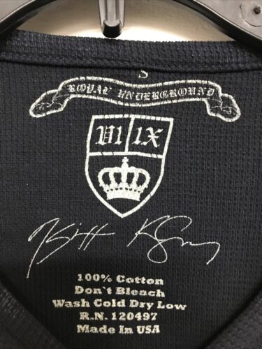 NWT Royal Underground Men l/s navy blue  thermal shirt cross $195 85015 