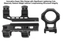 Leapers UTG 1pc 30 m haute Hauteur 34 mm Offset Picatinny Scope Mount Ring AIR32234