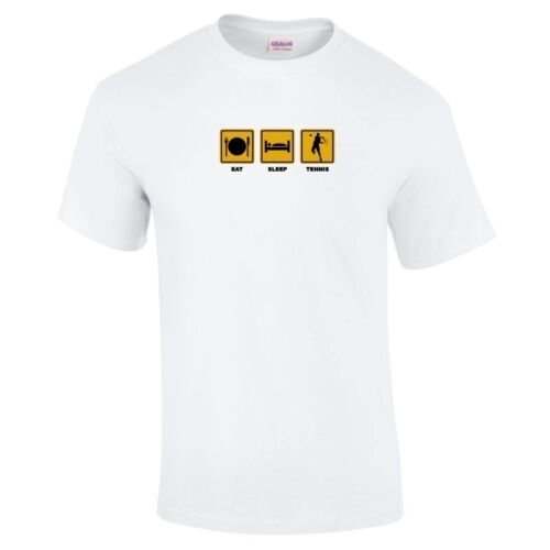 Eat Sleep TENNIS Wimbledon Lawn Sport Funny T-Shirt Gifts 16 Colours to 5XL