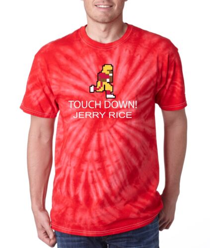 TIE DYE Jerry Rice "Tecmo Touchdown" jersey T-shirt 