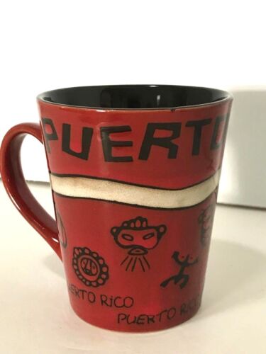 Puerto Rico Ceramic Coqui Taino Coffee Mugs Cups 12oz or 16oz Fine Souvenirs 