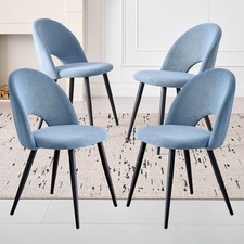 Ensemble de 4 chaises de salle à manger, chaise de salon creuse, design moderne