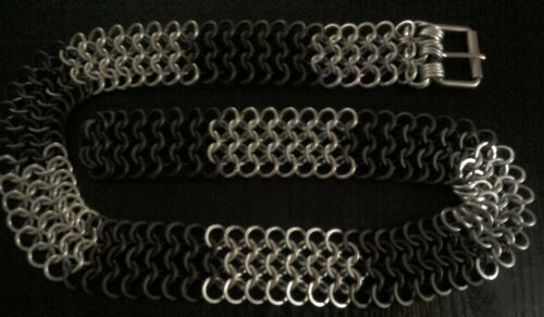 Best New Item Mild Steel Chainmail reversible Unique Black belt Wear