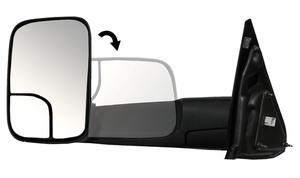 Pickup Power Heated 7x10/" Side View Door Mirror Black Assembly Driver Left LH