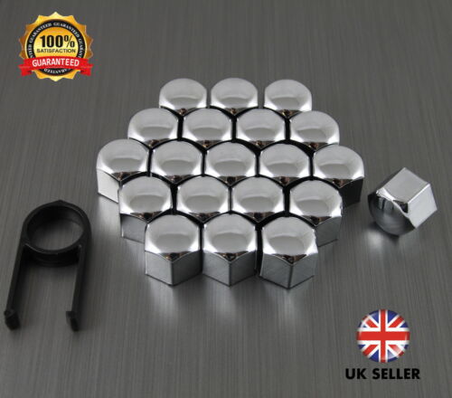 20 Car Bolts Alloy Wheel Nuts Covers 17mm Chrome For  Ford Fiesta MK7