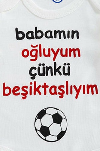 Besiktas Baby Body Fanatik Bebek Taraftar Tulum Größe 56 62 68 74 BJK NEU
