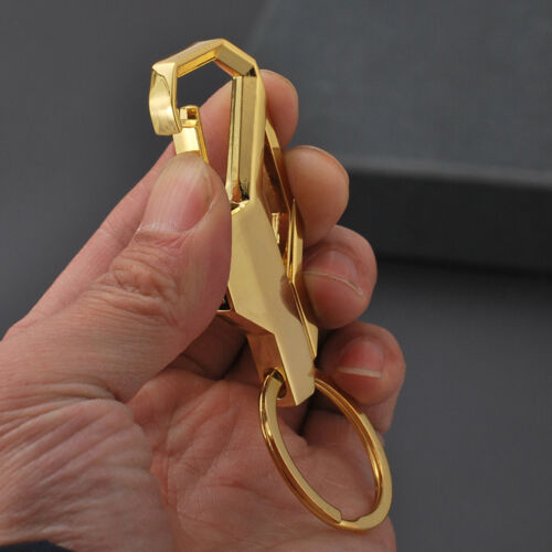 Details about  / Mens Creative Alloy Metal Keychain Car Keyring Keychain GOLD