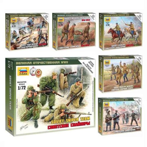 Model Kits &#034;Soviet soldiers of Land Army, 1941-43 WWII&#034; 1:72 Zvezda, part #2