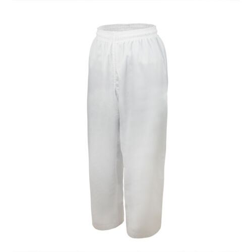 TopTie Kids Karate Pants 7.5 Oz Middleweight Black White Taekwondo Uniform 