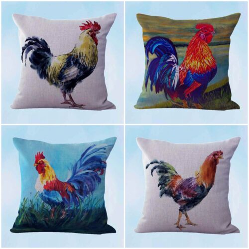 US Seller 4pcs cushion covers rooster chicken wholesale decorative pillows 