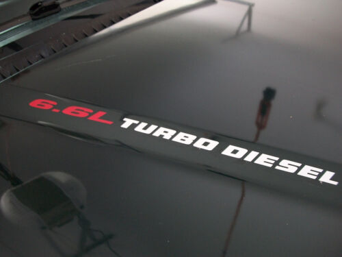 6.6L TURBO DIESEL Hood Decals Stickers Chevy Silverado GMC Sierra HD Duramax