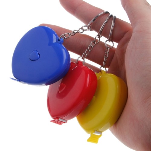environ 1.50 m 1.5 M Keychain Portable rétractable règle en forme de cœur ruban à mesurer 4.92 FT