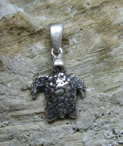STYLISH STERLING SILVER PENDANT CHARM SMALL TURTLE SOLID 925 NEW 