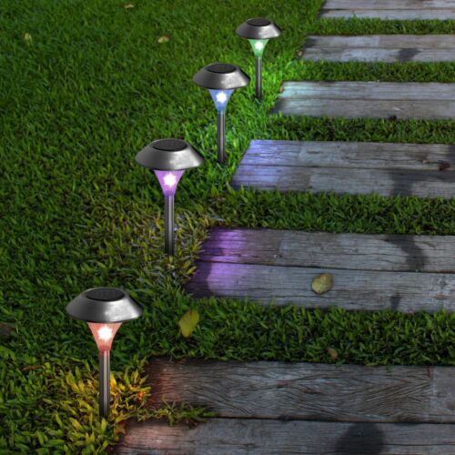 8x Color Changing Solar Power LED Lights Road Driveway Pathway Dock Path Ground 