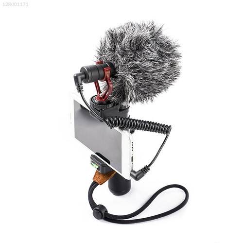 Microphone Condenser DSLR Cameras Metal for Smartphone Record Microphone 1set