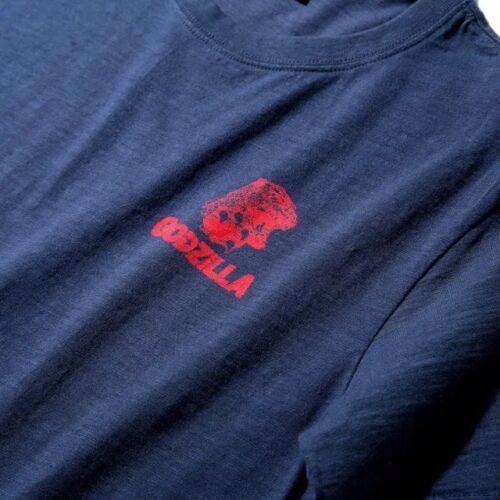 Godzilla T-shirt Ukiyoe Bateau Impression-Limited Edition-Bleu Marine