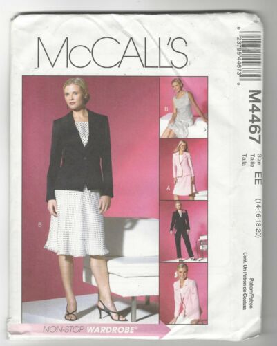 McCalls Patterns Misses 14-22 Dresses Tops Jackets Skirt Pants Vest UNCUT U PICK 