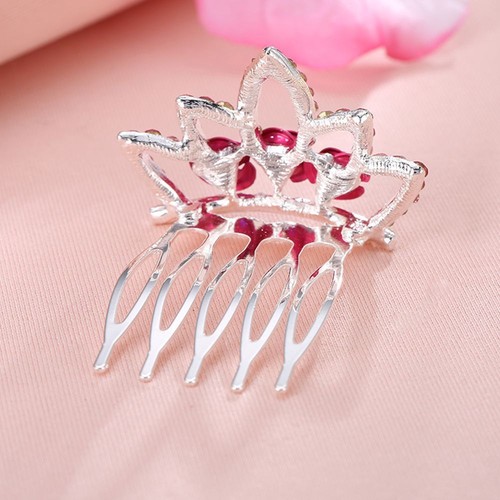 Crystal Rhinestone Hair Jewelry Crown Hairpin For Girls Kids Gift Hair Comb